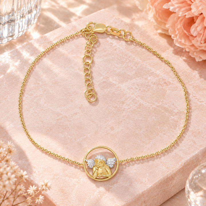 DB2992 - 14K Yellow Gold Diamond Bracelet