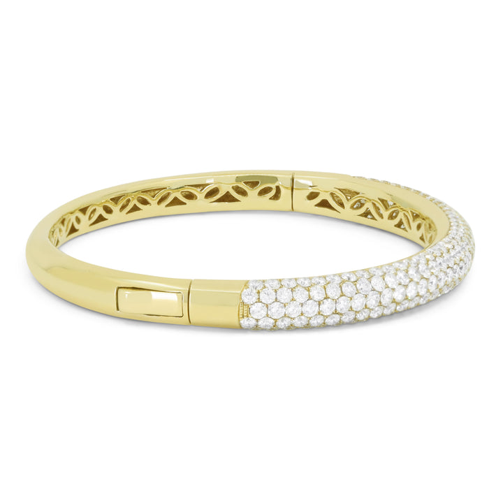 DB3087 - 18K Yellow Gold Diamond Bangle