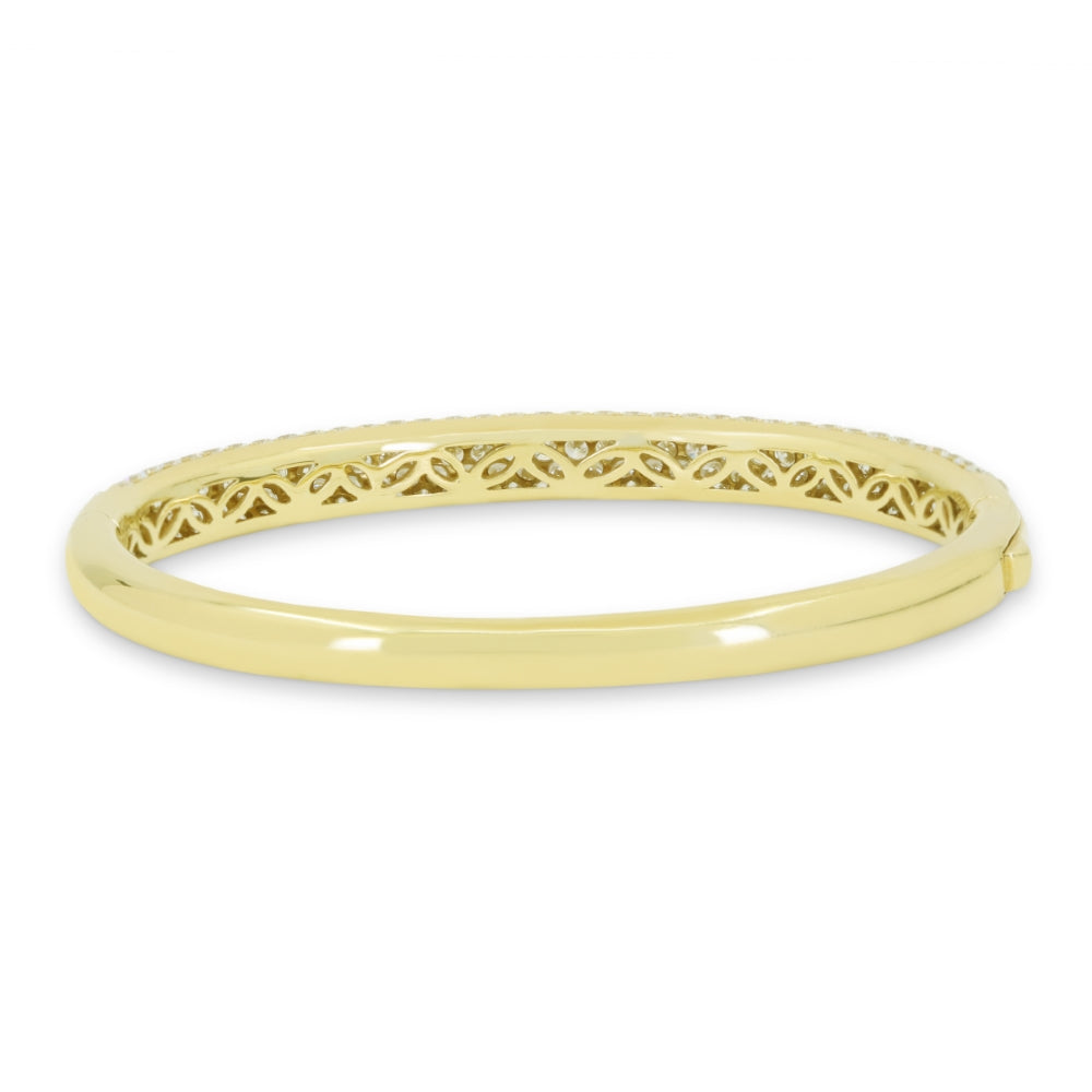 DB3087 - 18K Yellow Gold Diamond Bangle