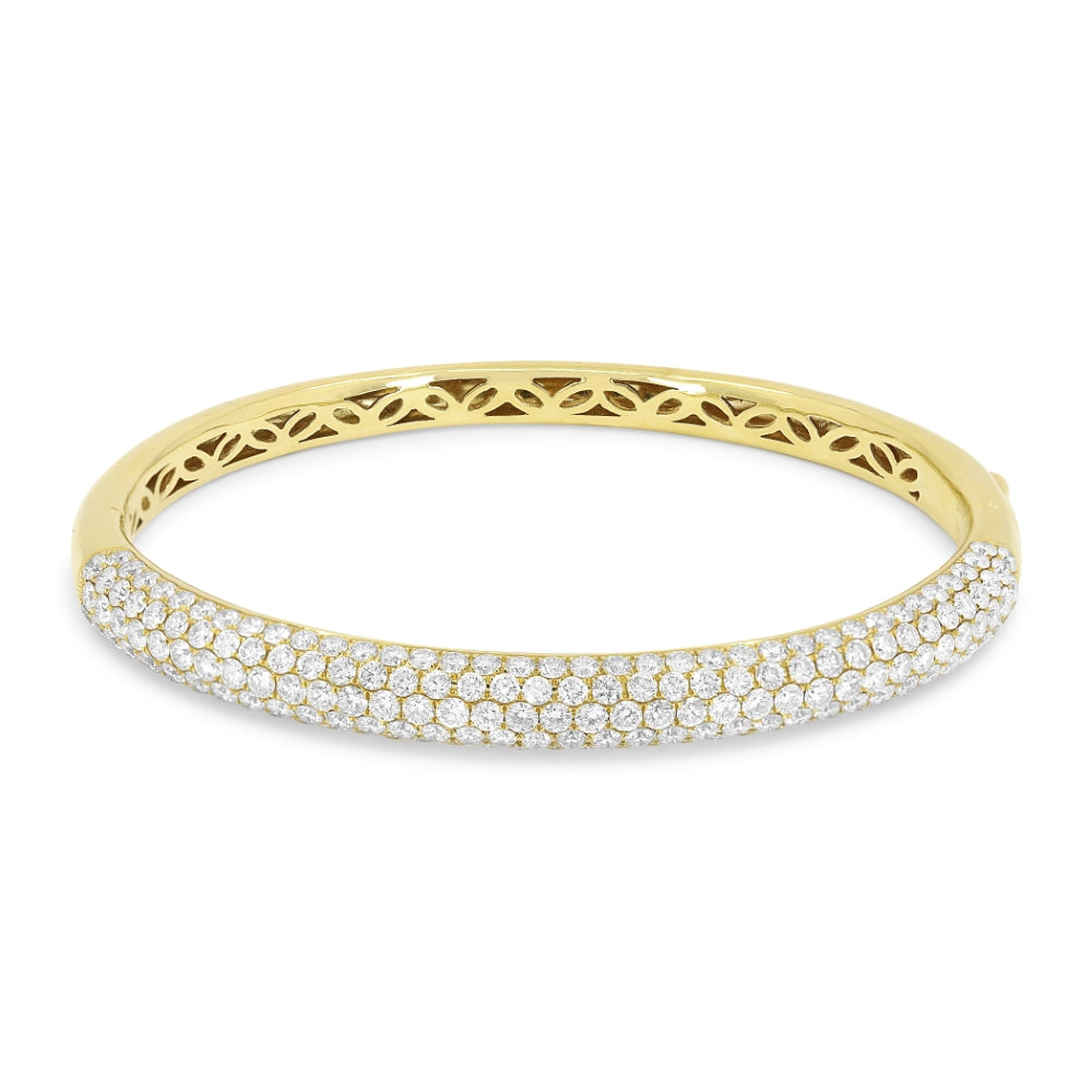 Madison L 18K Yellow Gold Diamond Bangle - style DB3087