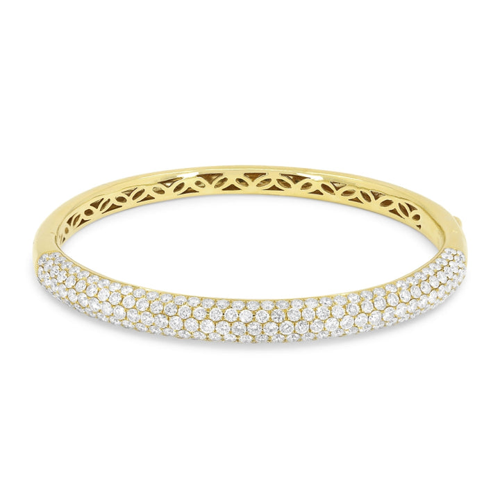 Madison L 18K Yellow Gold Diamond Bangle - style DB3087