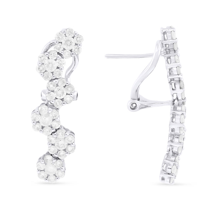 Madison L 18K White Gold Diamond Drop Earrings - style DE6966