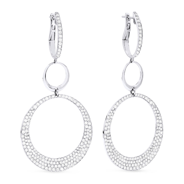 Madison L 18K White Gold Diamond Drop Earrings - style DE8324