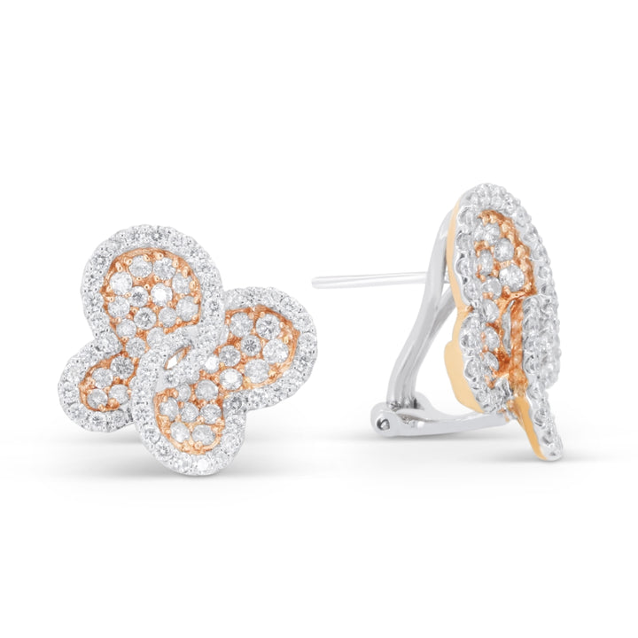 Madison L 18K Rose Gold Diamond Stud Earrings - style DE8613