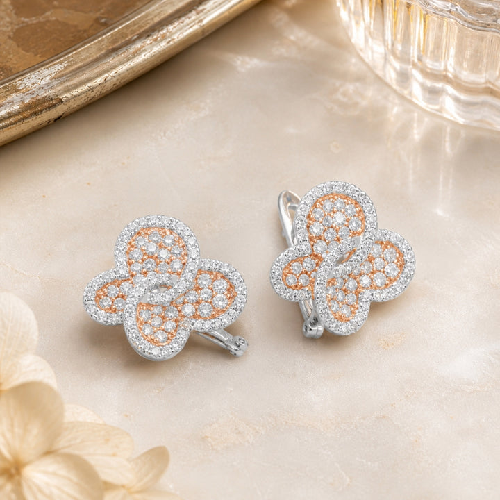 DE8613 - 18K Rose Gold Diamond Stud Earrings