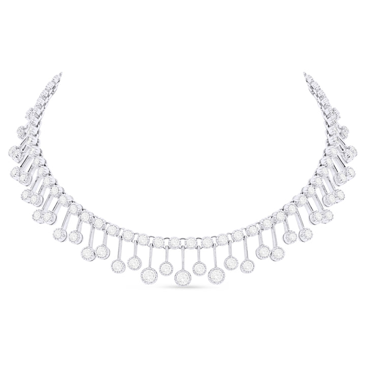 Madison L 18K White Gold Diamond Cocktail Necklace - style DN1784