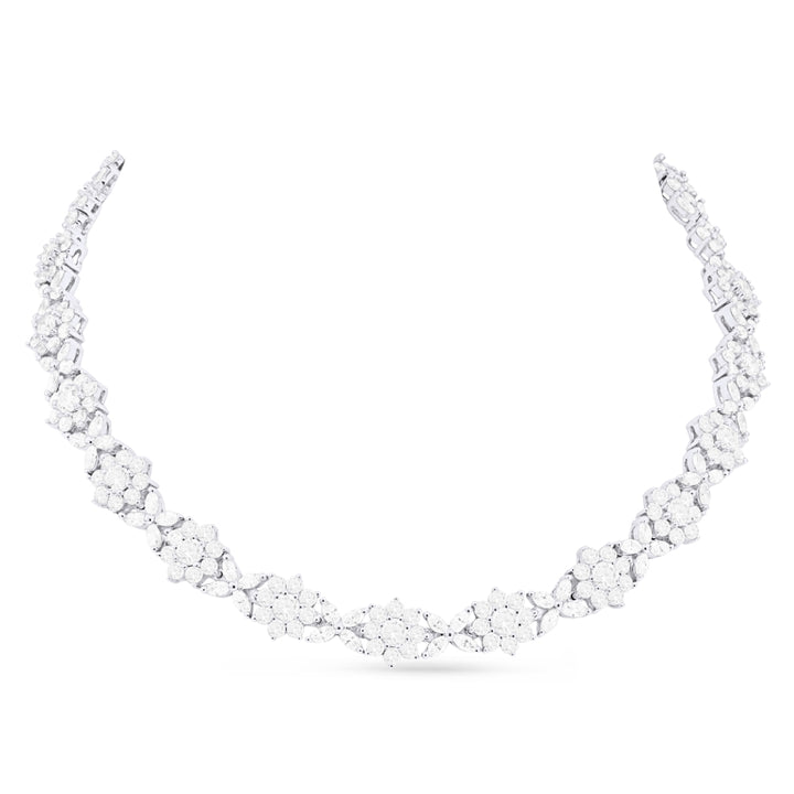 Madison L 18K White Gold Diamond Cocktail Necklace - style DN2402
