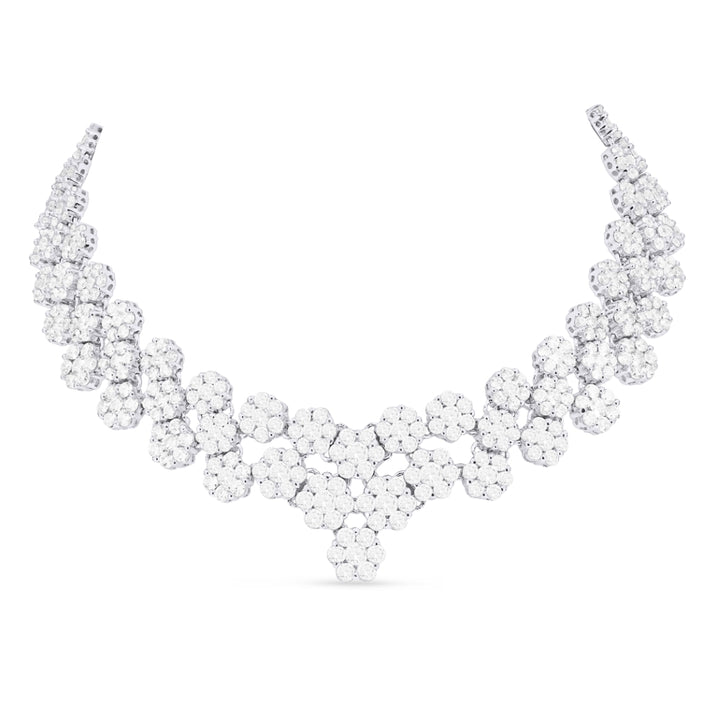 Madison L 18K White Gold Diamond Cocktail Necklace - style DN2612