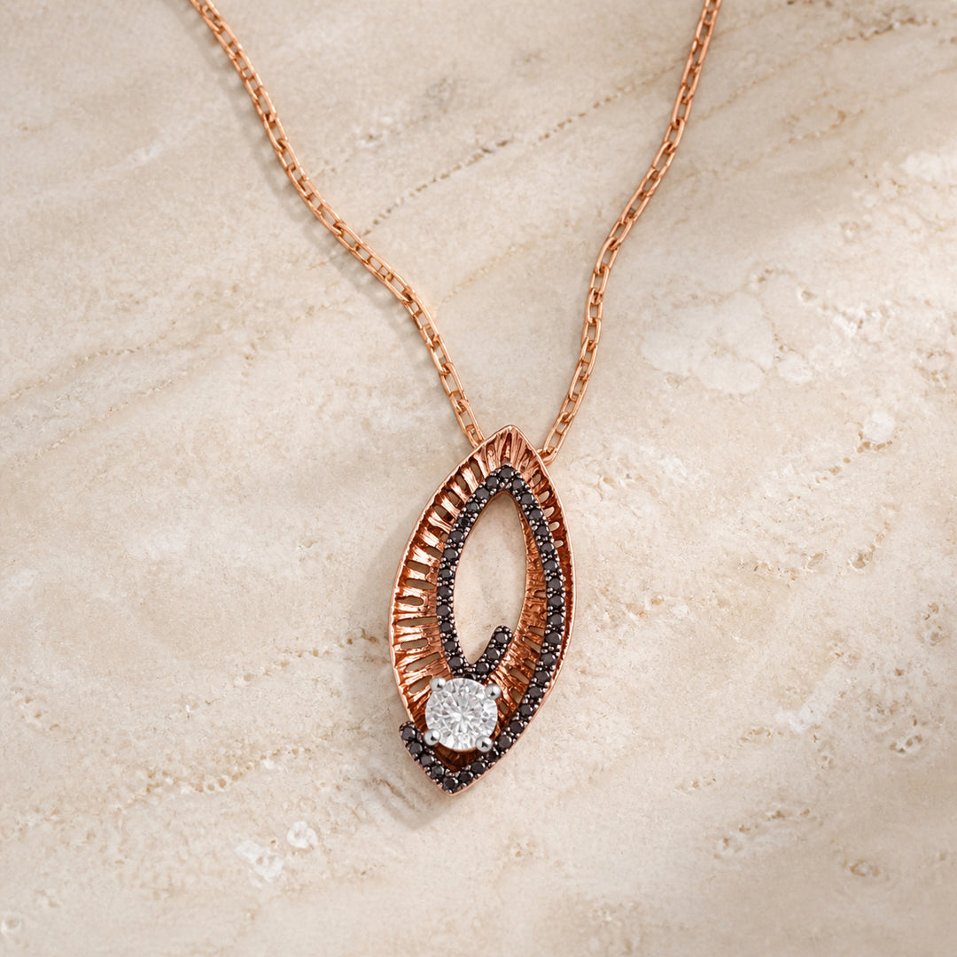 DN3565 - 14K Rose Gold Diamond Pendant