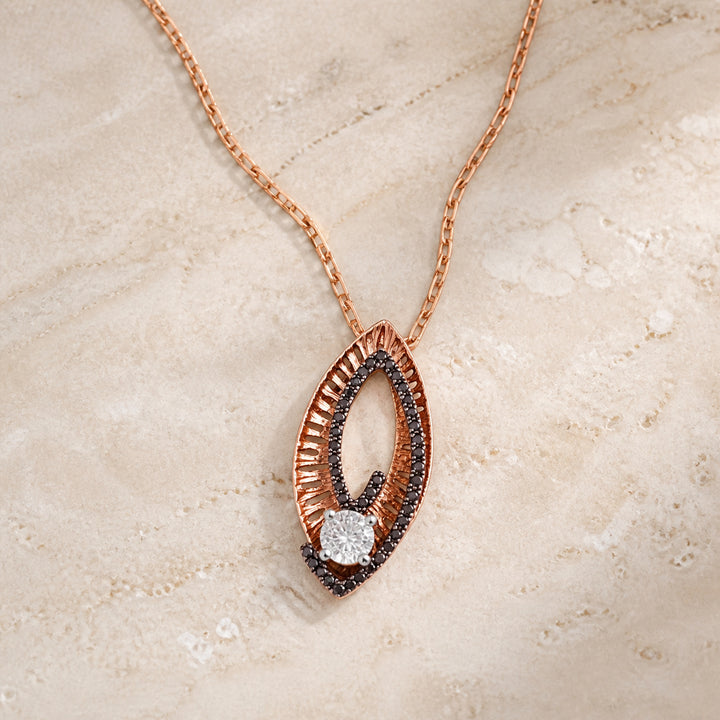 DN3565 - 14K Rose Gold Diamond Pendant
