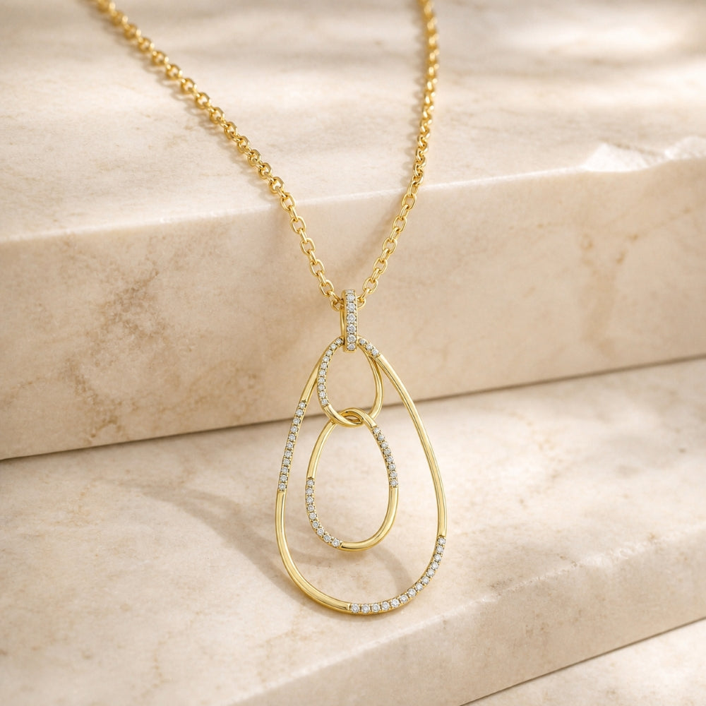 DN4892 - 14K Yellow Gold Diamond Pendant
