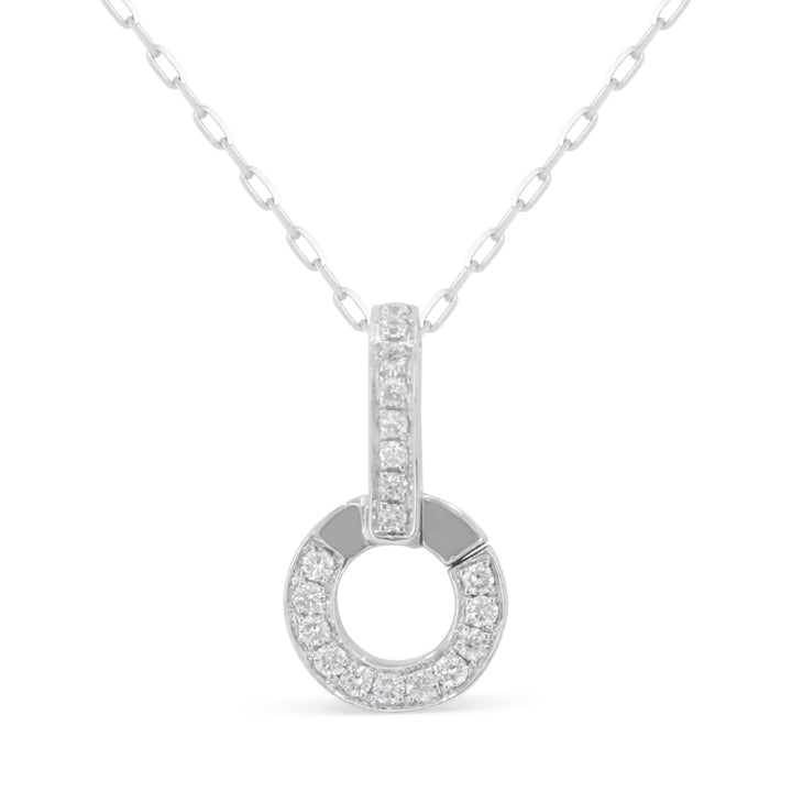Madison L 18K White Gold Diamond Pendant - style DP6158