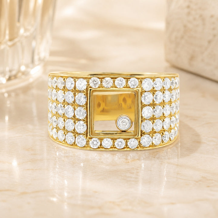 DR10203 - 18K Yellow Gold Diamond Ring
