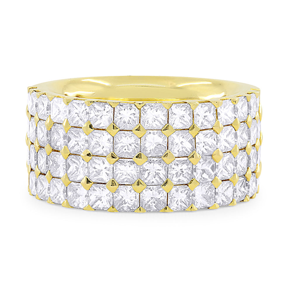 Beautiful Hand Crafted 18K Yellow Gold White Diamond Aspen Collection Ring