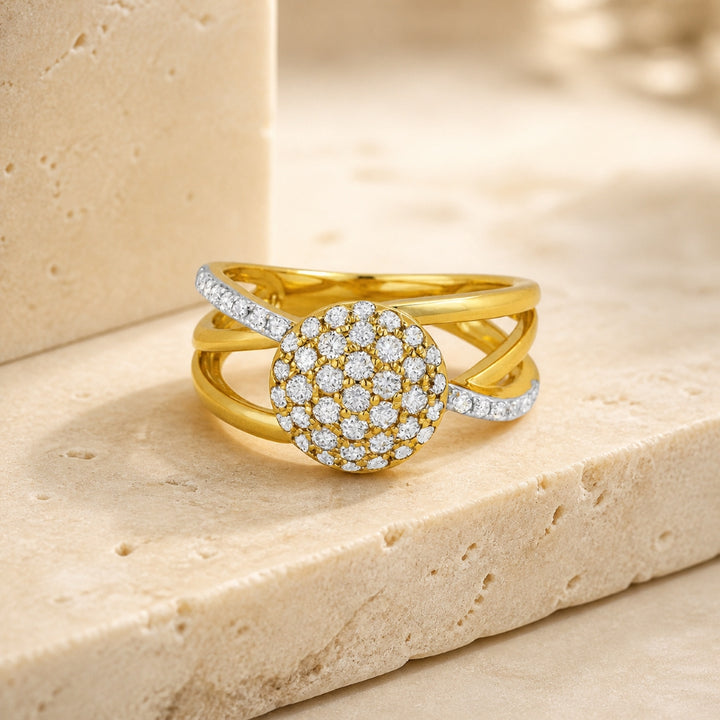 DR13700 - 14K Yellow Gold Diamond Ring