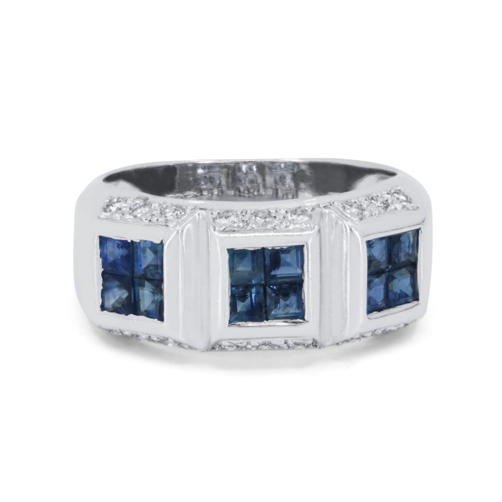 Madison L 14K White Gold Sapphire Ring - style DR3665