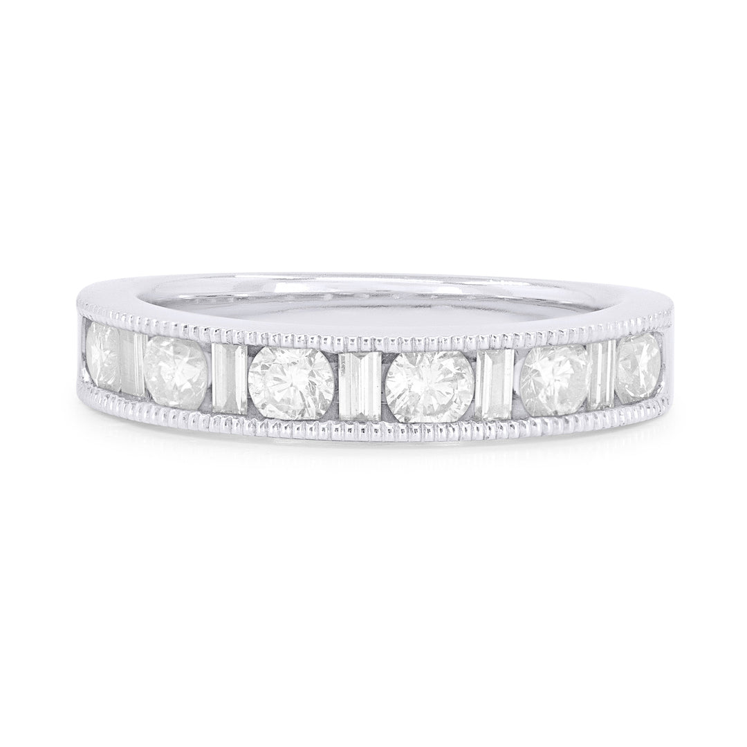 Beautiful Hand Crafted 14K White Gold White Diamond Aspen Collection Ring