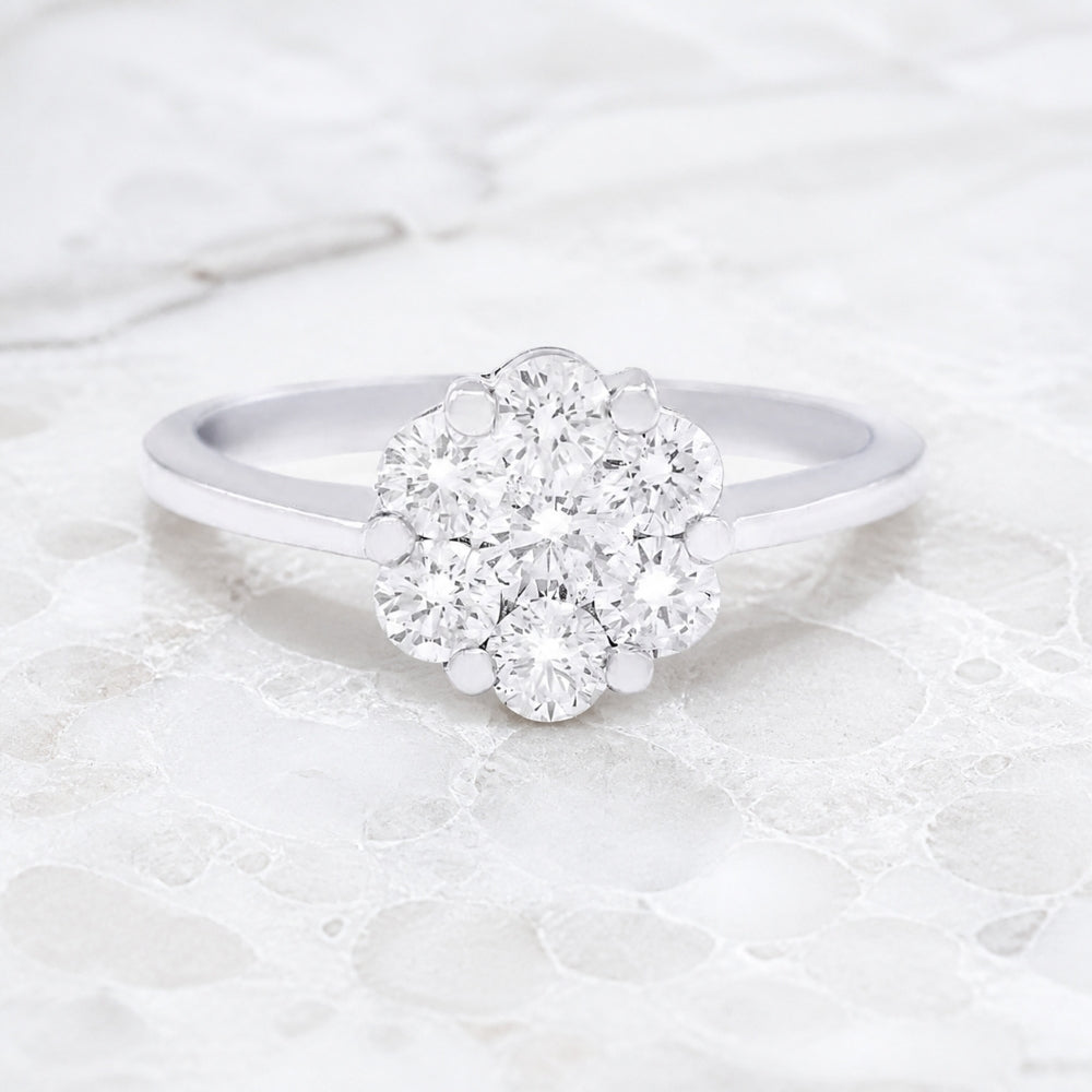 DR8244 - 18K White Gold Diamond Ring