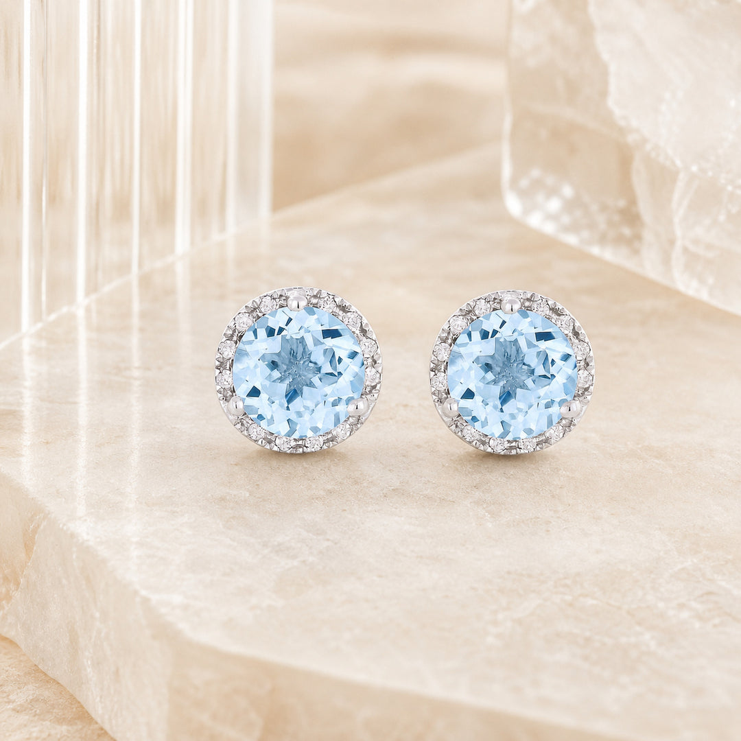 E1023 - 14K Gold Round Stud Earrings