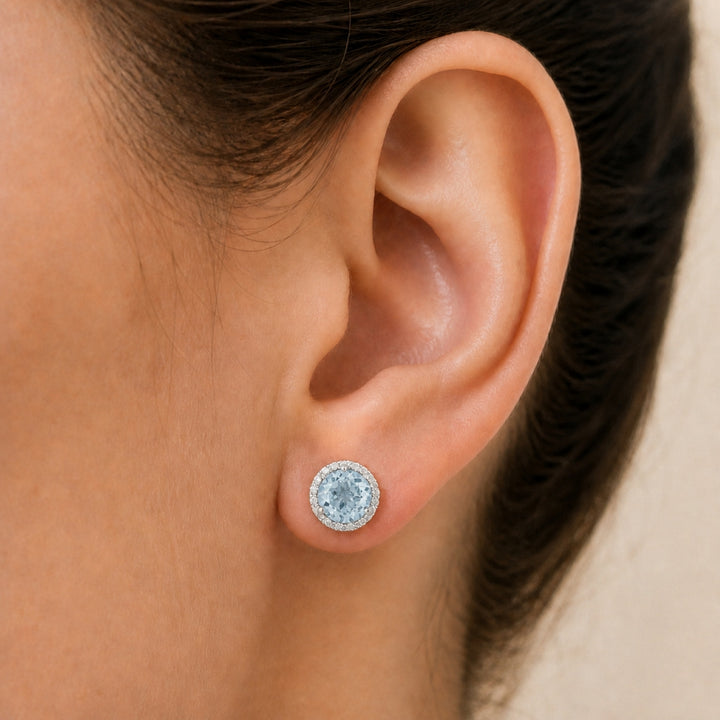 E1023 - 14K Gold Round Stud Earrings