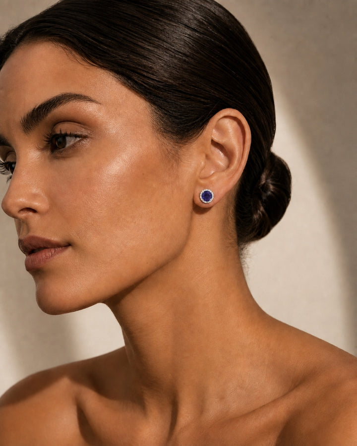 E1023 - 14K Gold Round Stud Earrings