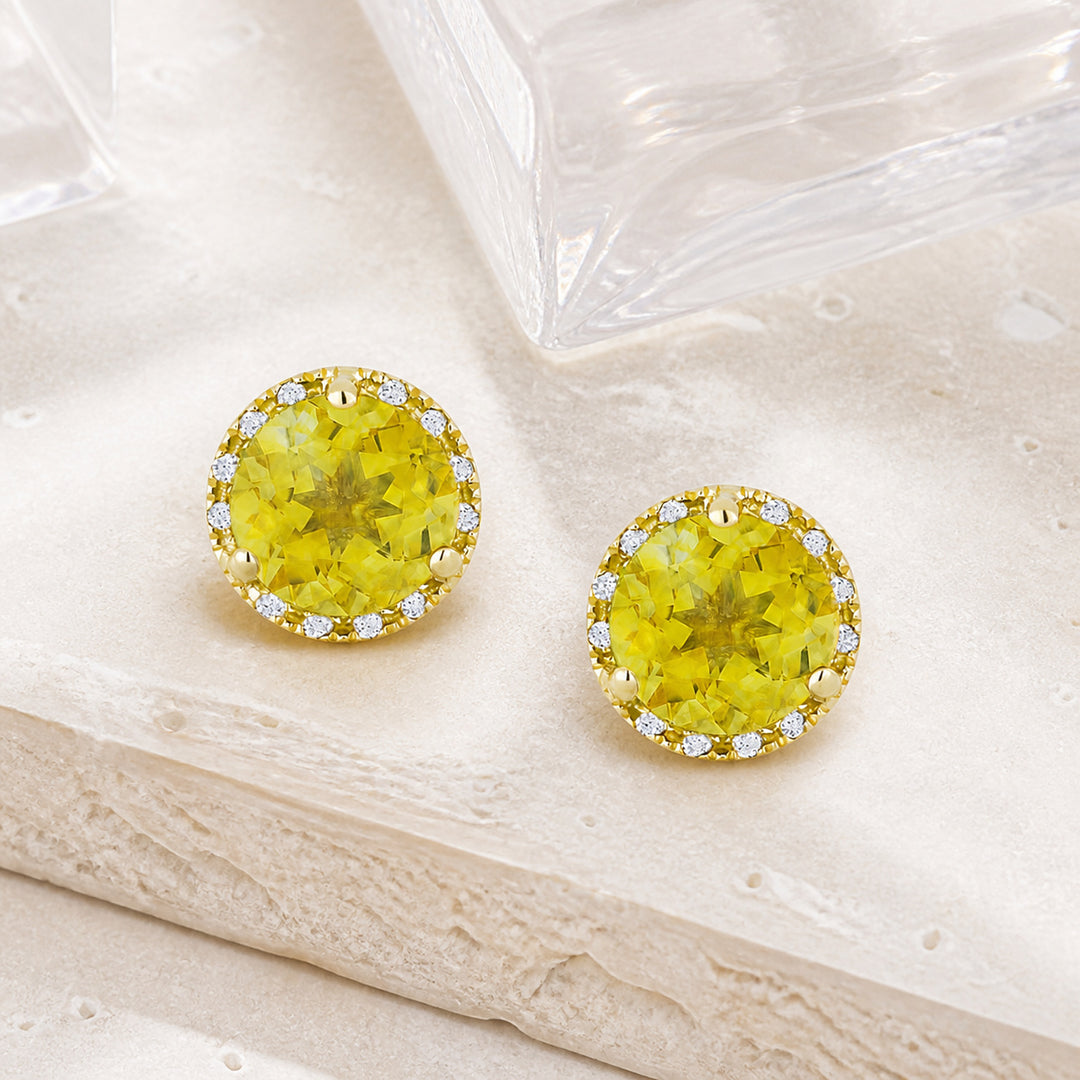 E1023 - 14K Gold Round Stud Earrings