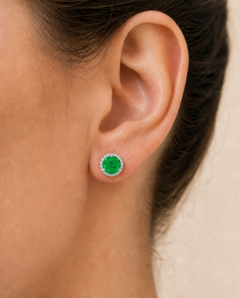 E1023 - 14K Gold Round Stud Earrings