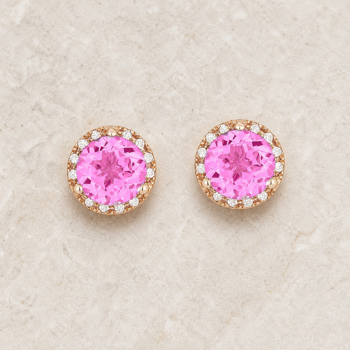 E1023 - 14K Gold Round Stud Earrings