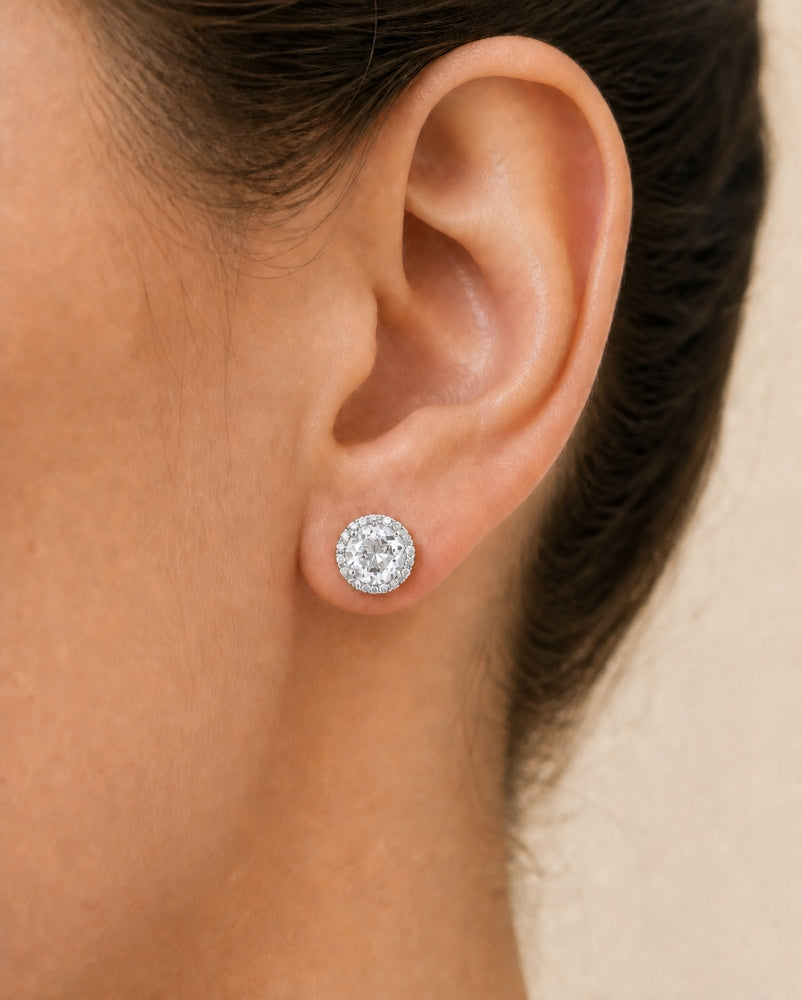 E1023 - 14K Gold Round Stud Earrings