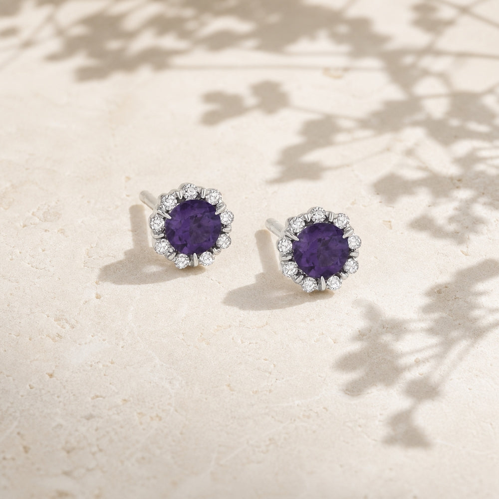 E1034 - 14K Gold Round Stud Earrings