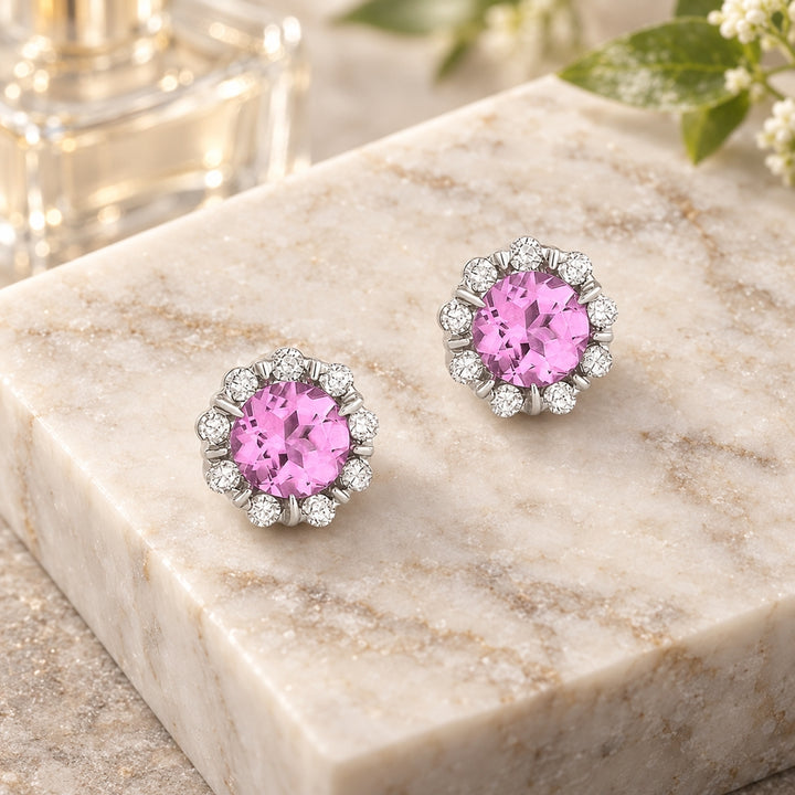 E1034 - 14K Gold Round Stud Earrings