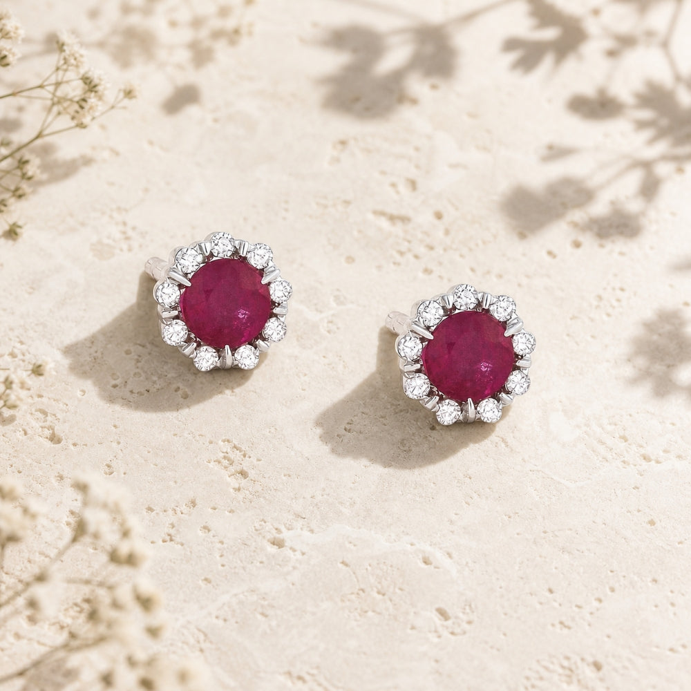 E1034 - 14K Gold Round Stud Earrings