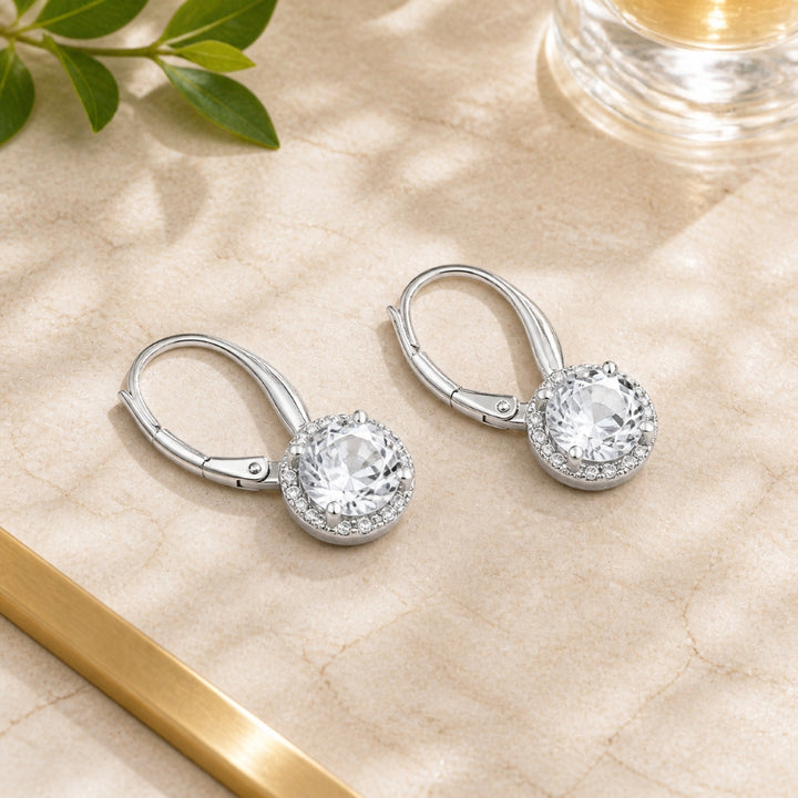 E1052 - 14K Gold Round Drop Earrings