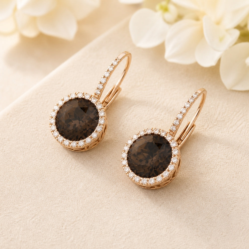 E1059 - 14K Gold Round Drop Earrings