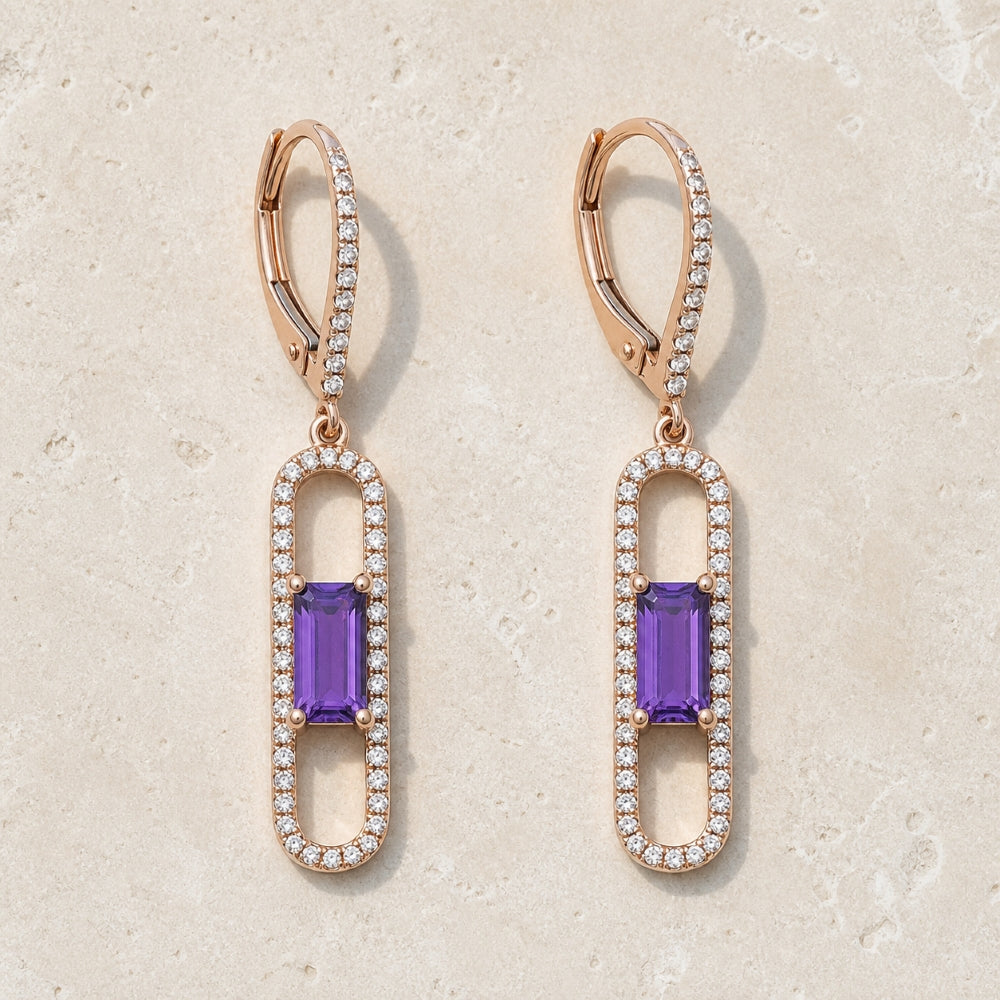 E1255 - 14K Gold Paperclip Drop Earrings