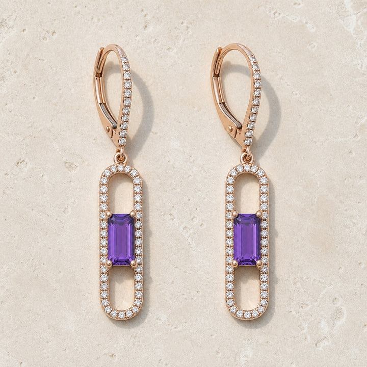 E1255 - 14K Gold Paperclip Drop Earrings