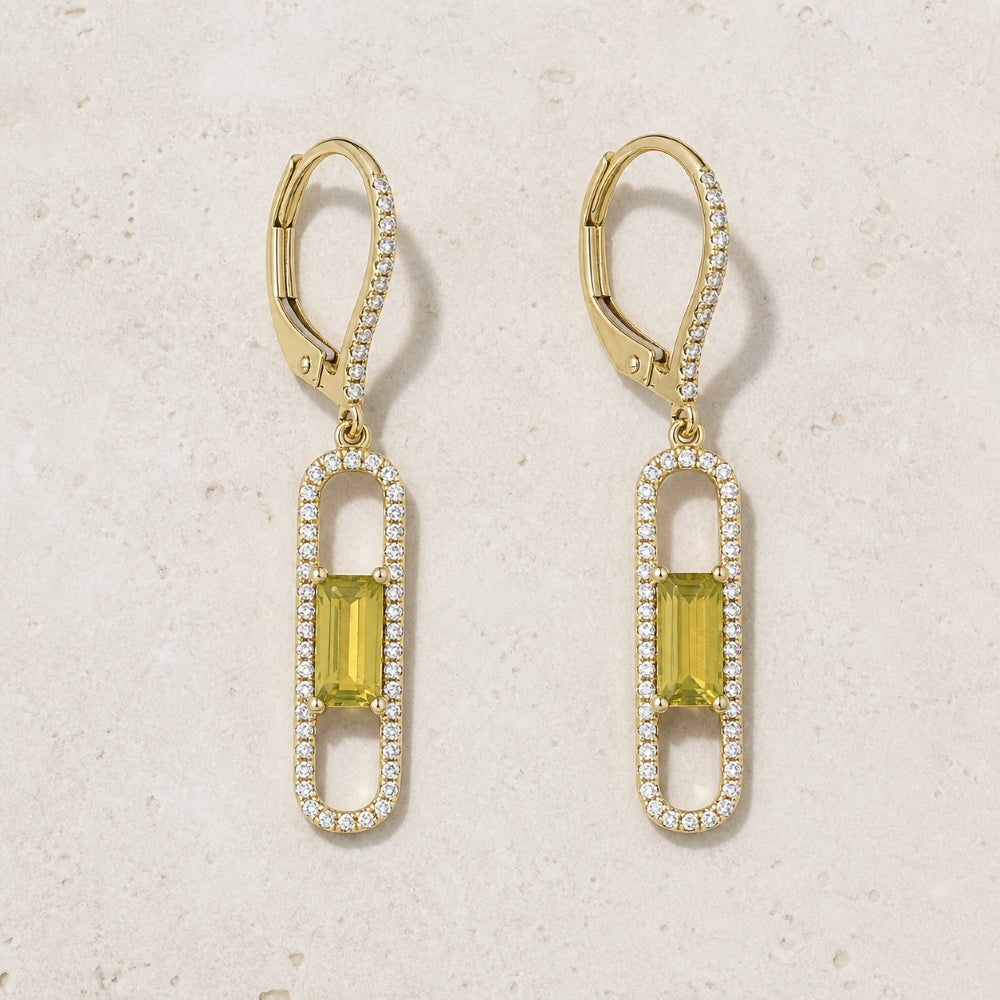 E1255 - 14K Gold Paperclip Drop Earrings