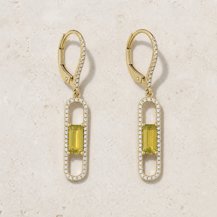E1255 - 14K Gold Paperclip Drop Earrings
