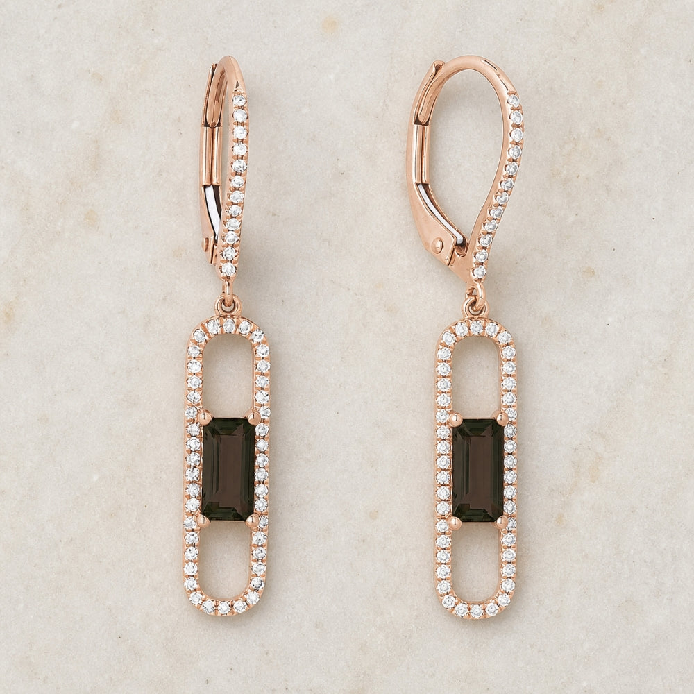 E1255 - 14K Gold Paperclip Drop Earrings