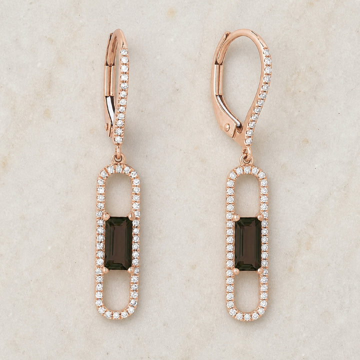 E1255 - 14K Gold Paperclip Drop Earrings