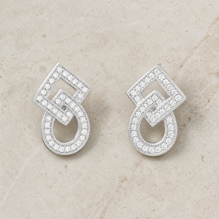 E1332 - 14K Gold Diamond Stud Earrings