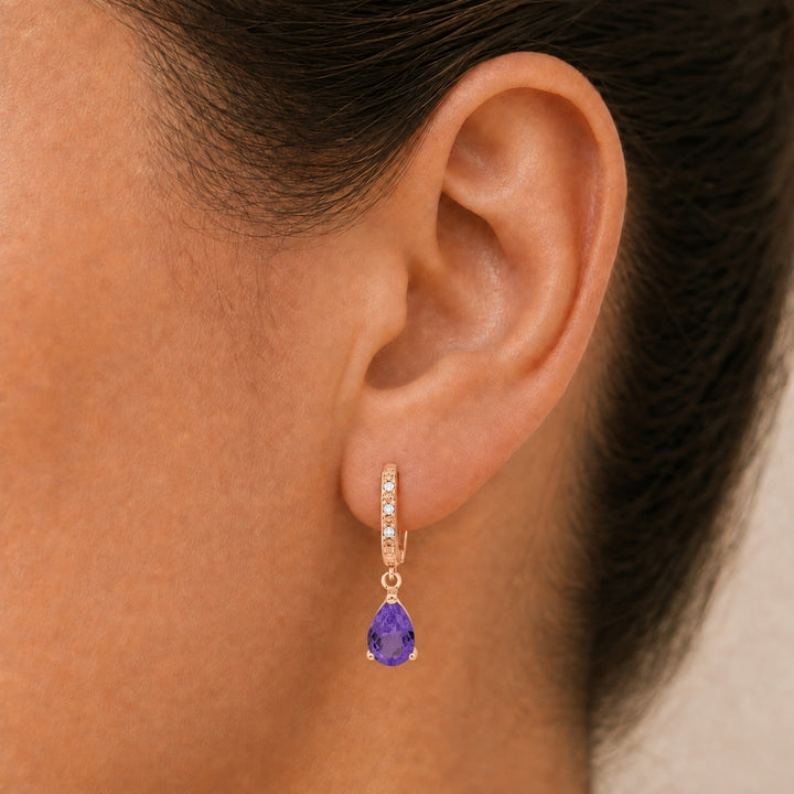 E1469 - 14K Gold Pear Drop Earrings