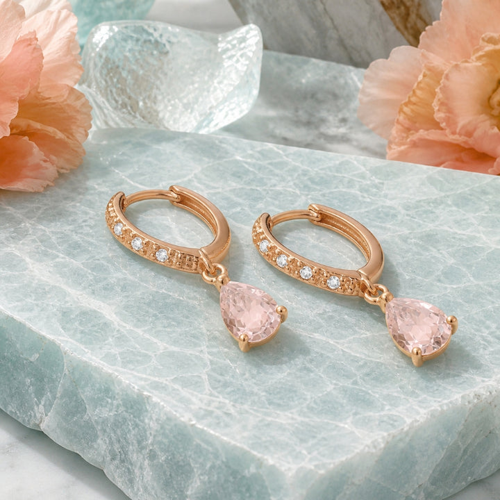 E1469 - 14K Gold Pear Drop Earrings