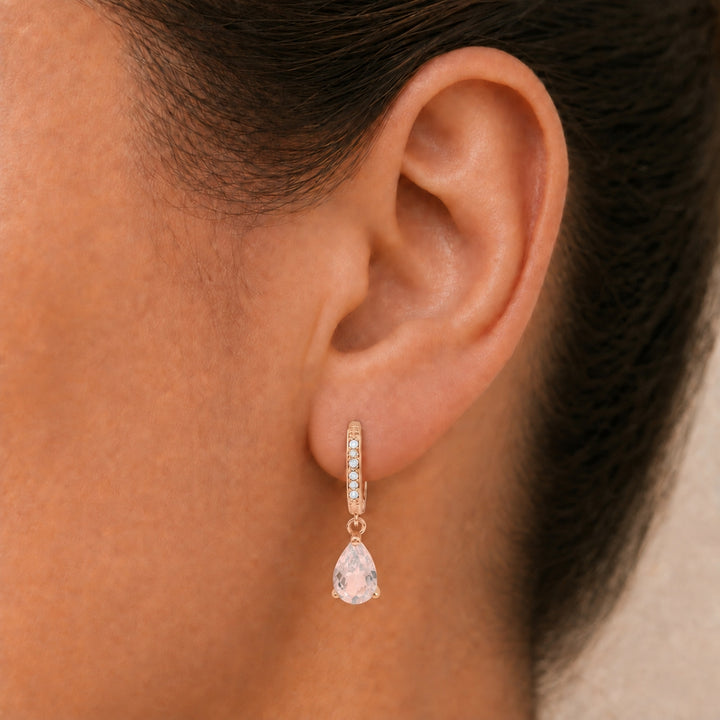 E1469 - 14K Gold Pear Drop Earrings