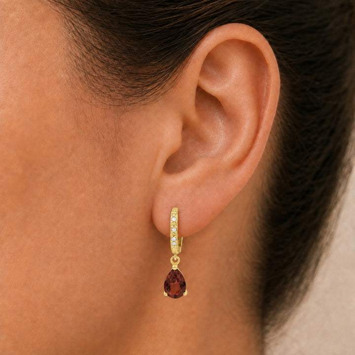 E1469 - 14K Gold Pear Drop Earrings