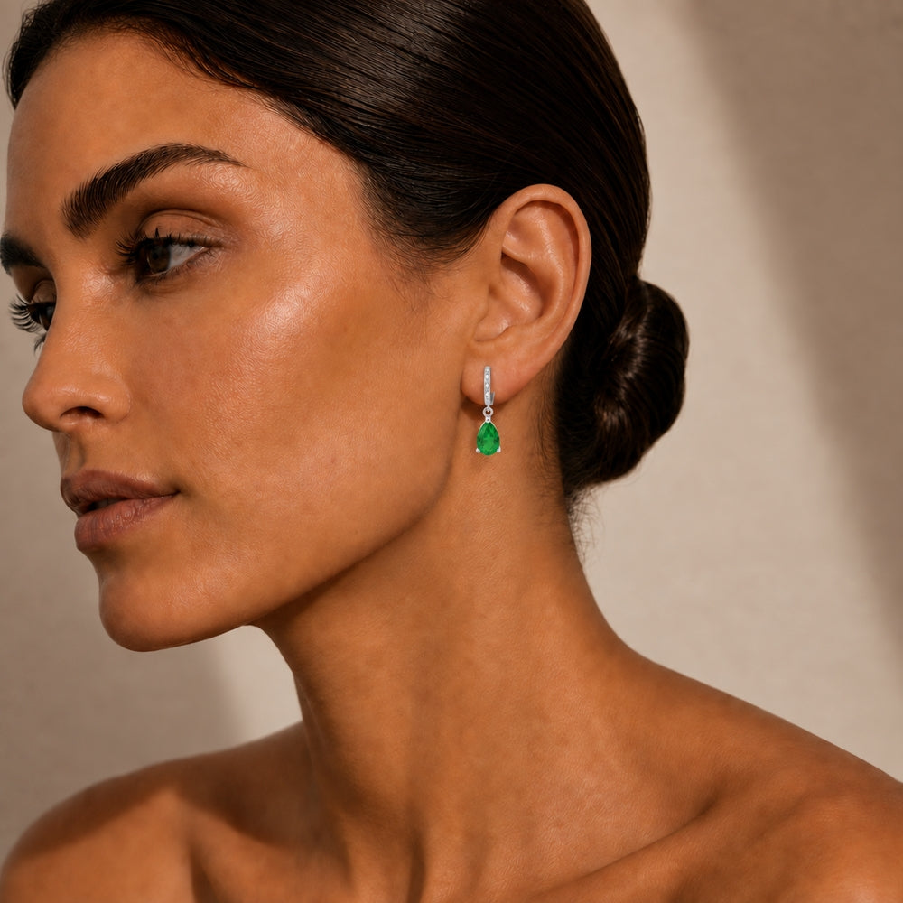 E1469 - 14K Gold Pear Drop Earrings