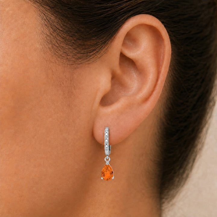 E1469 - 14K Gold Pear Drop Earrings