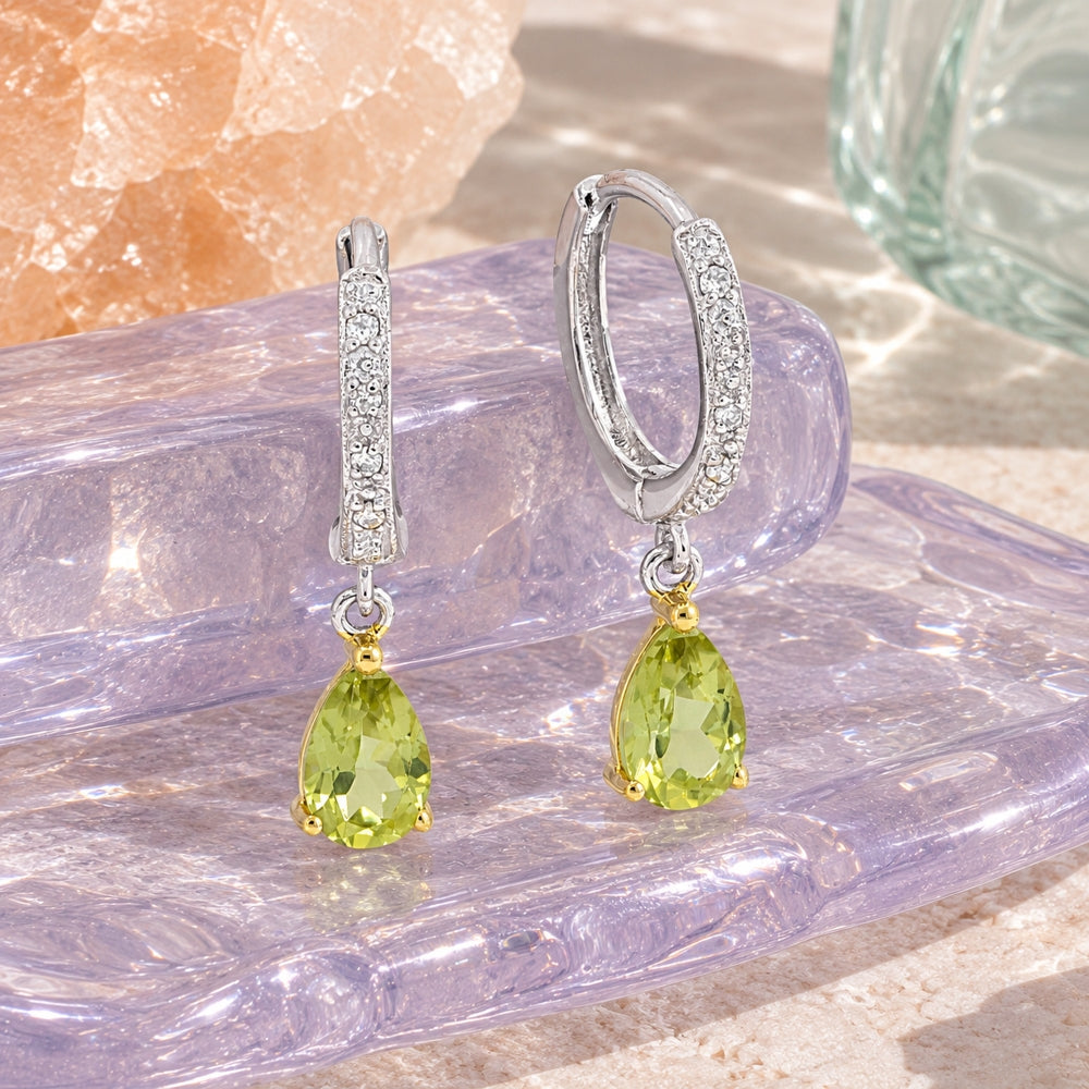E1469 - 14K Gold Pear Drop Earrings