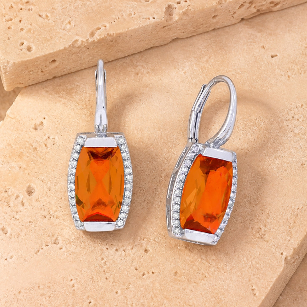 E1502 - 14K Gold Rectangle Drop Earrings