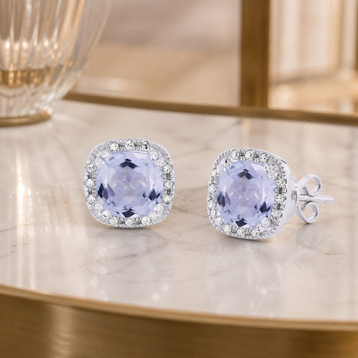 E1516 - 14K Gold Cushion Stud Earrings